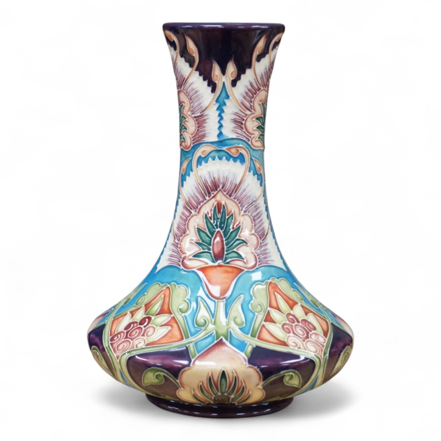 A Moorcroft ‘Bokhara’ vase, limited edition, signed Shirley Haynes, 2001, 122/250. Boxed, 20.5cm